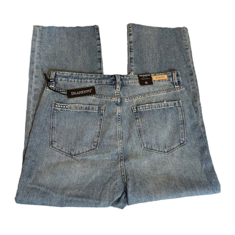 Blank NYC Women‎ Size 31 Baxter Ribcage Straight Leg Jean Bangkok Raw Hem NWT - Picture 3 of 5